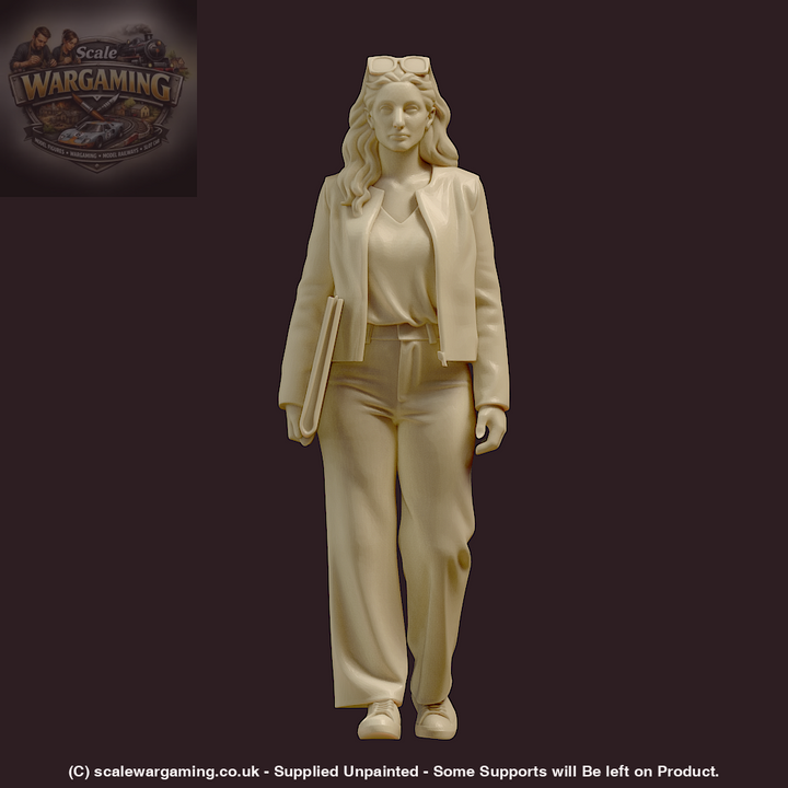 MM4171 Young Female Walking with Folder Figure