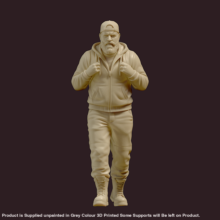 MM4175 Male with Beard Walking with Backpack Figure