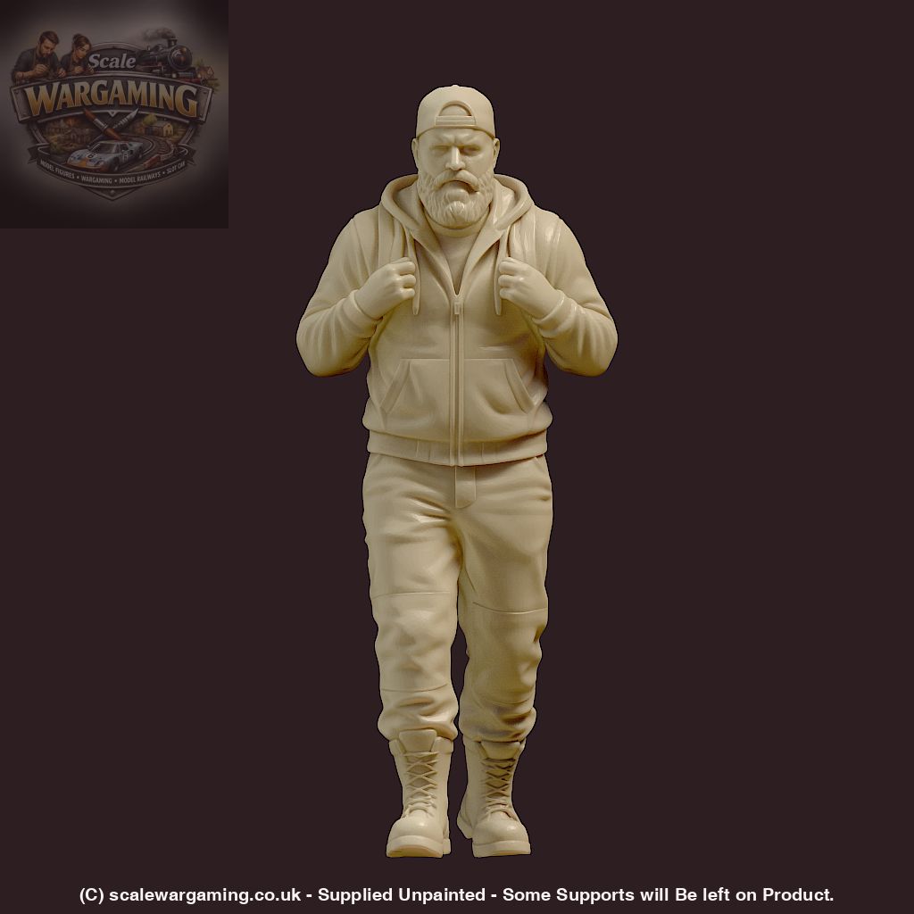 MM4175 Male with Beard Walking with Backpack Figure