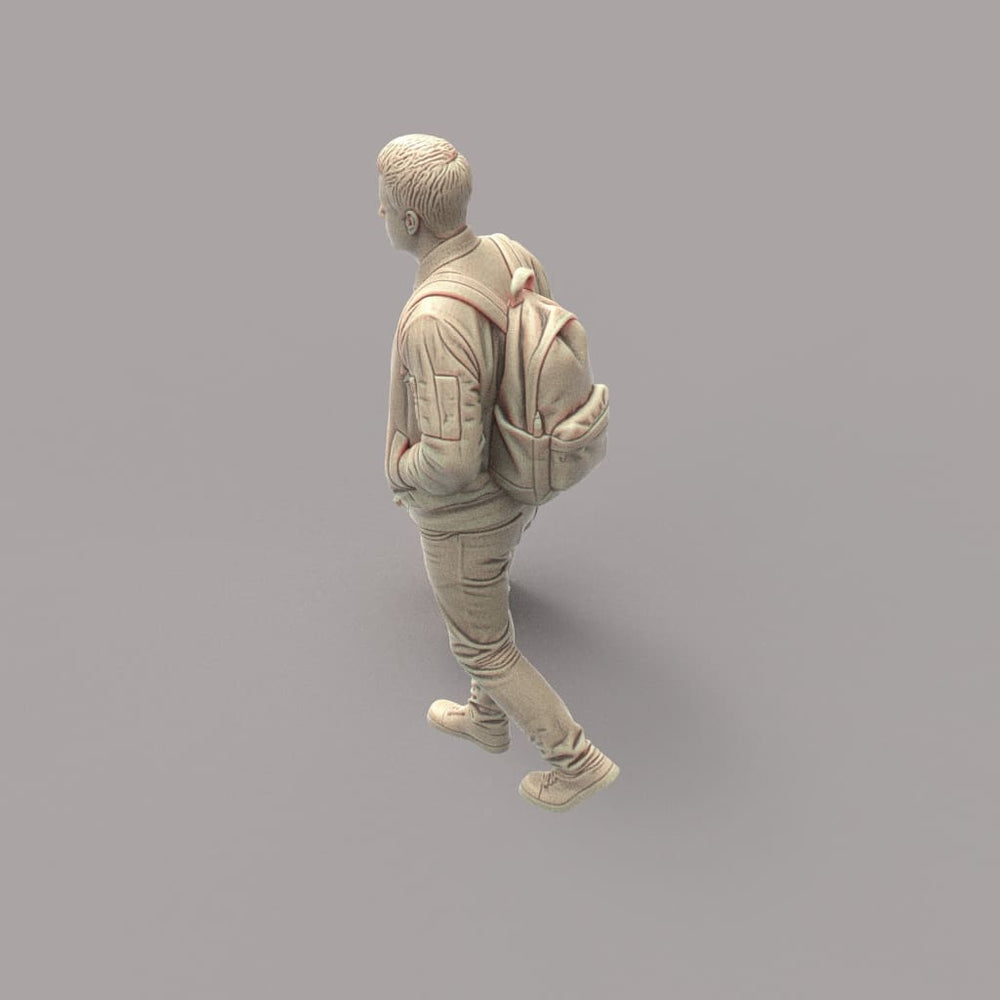 MM4178 Young Male Walking with Backpack Figure