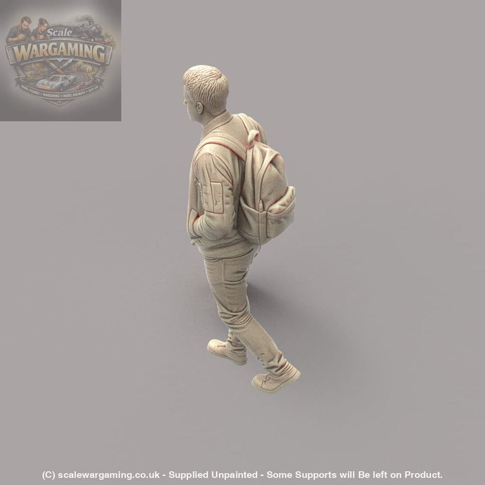 MM4178 Young Male Walking with Backpack Figure