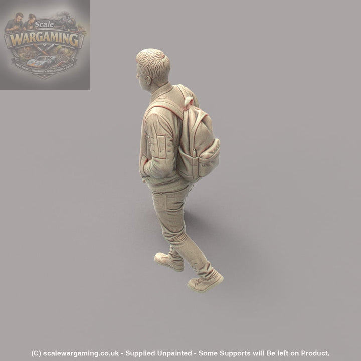 MM4178 Young Male Walking with Backpack Figure