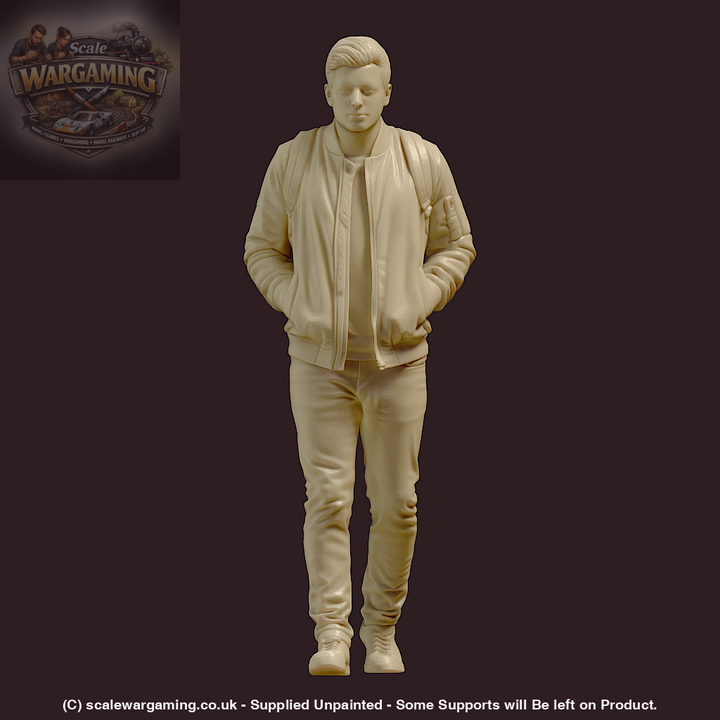 MM4178 Young Male Walking with Backpack Figure