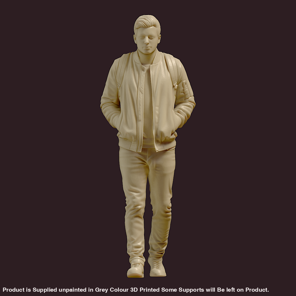 MM4178 Young Male Walking with Backpack Figure