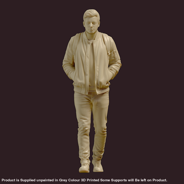 MM4178 Young Male Walking with Backpack Figure