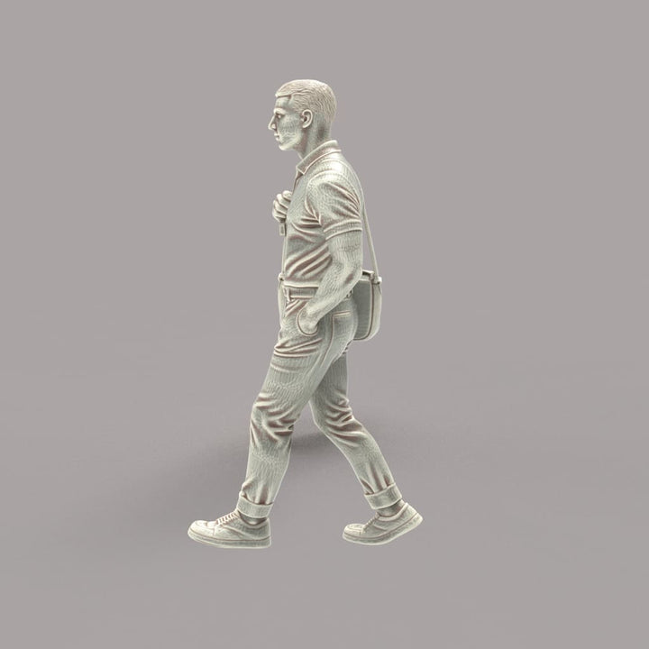 MM4186 Male With Shoulder Bag Figure