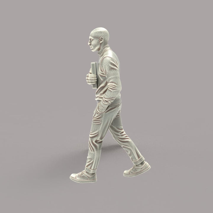 MM4188 Bald Male Walking Figure