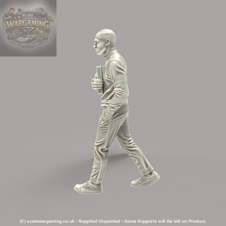 MM4188 Bald Male Walking Figure