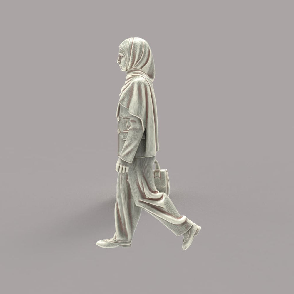 MM4192 Female Wearing Head Scarf Figure