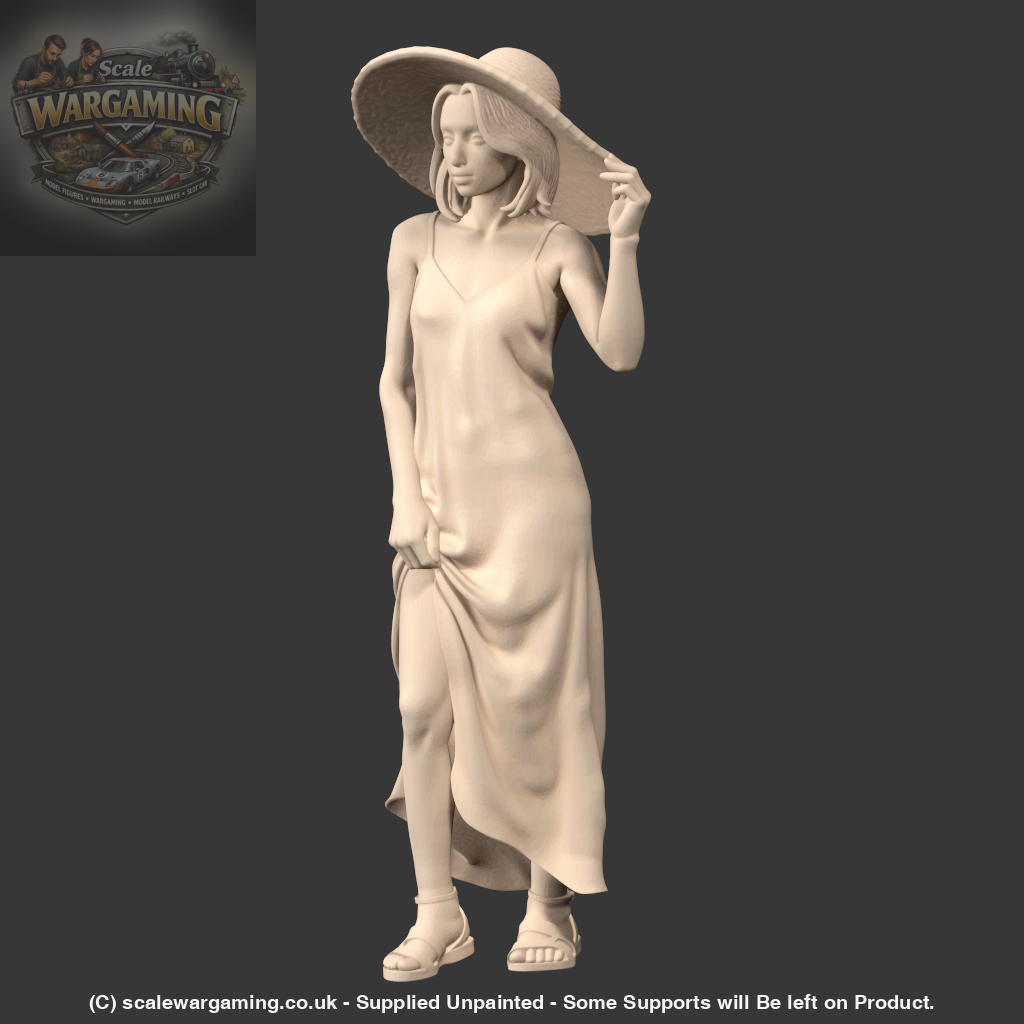 MM4227 Female in Summer Dress and Hat - Figure