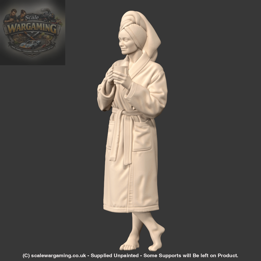 MM4235 Female in Bathrobe and head towl - Figure