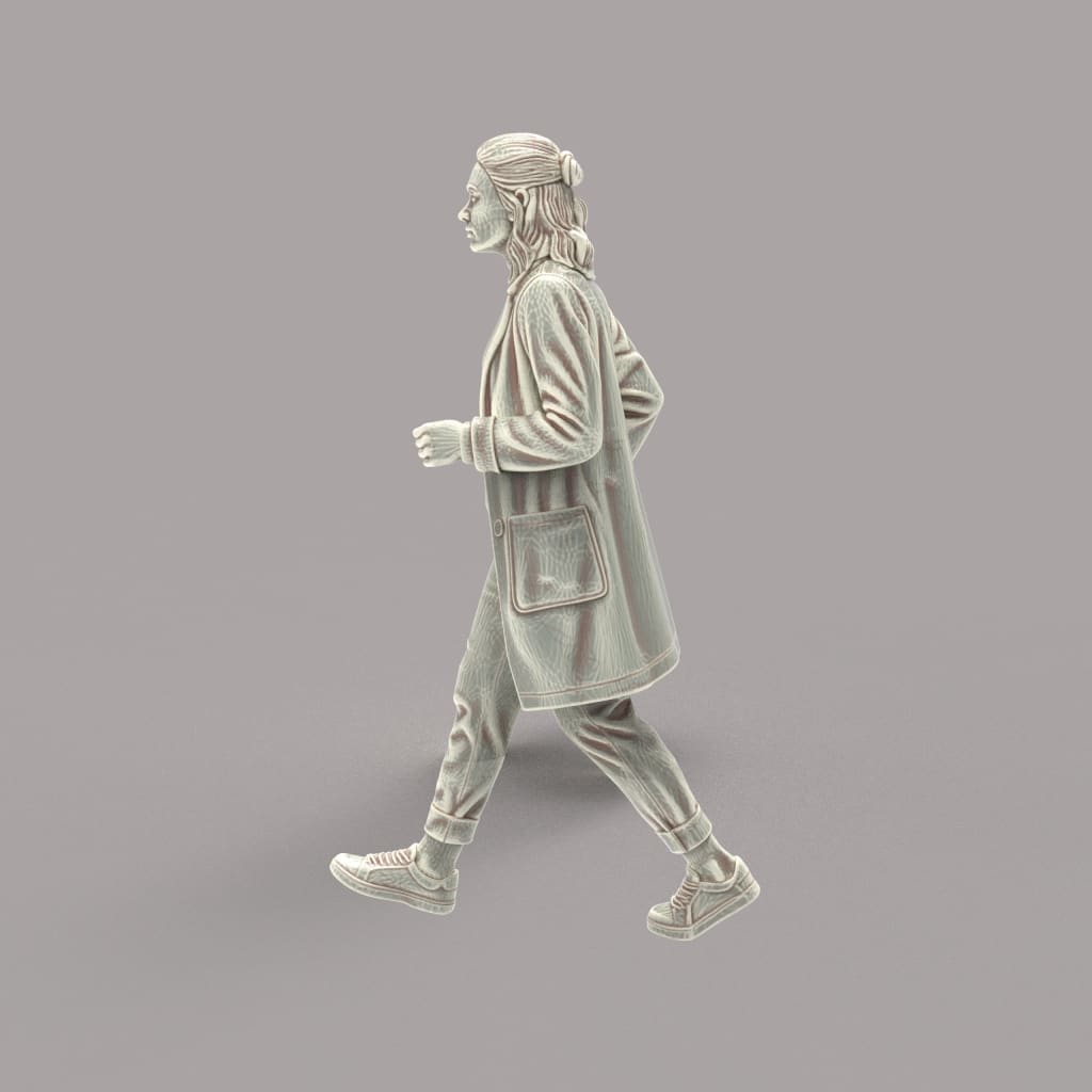 MM4276 Female Office Working Walking Figure