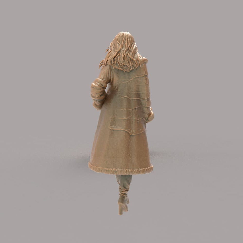 MM4287 Young Female Wearing Fur Coat Figure
