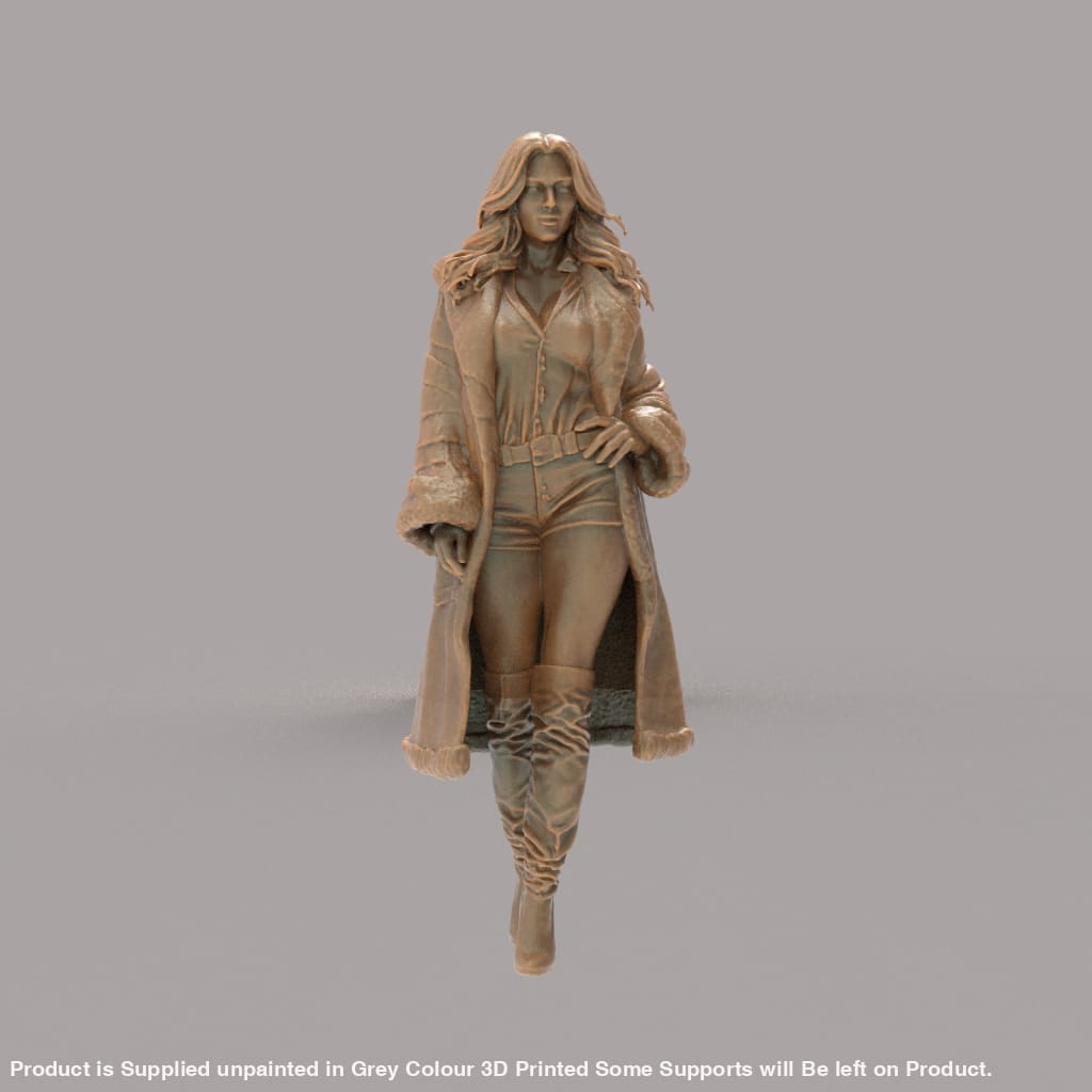 MM4287 Young Female Wearing Fur Coat Figure