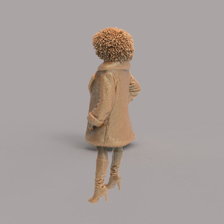 MM4291 Afro Girl in Suede Jacket Figure