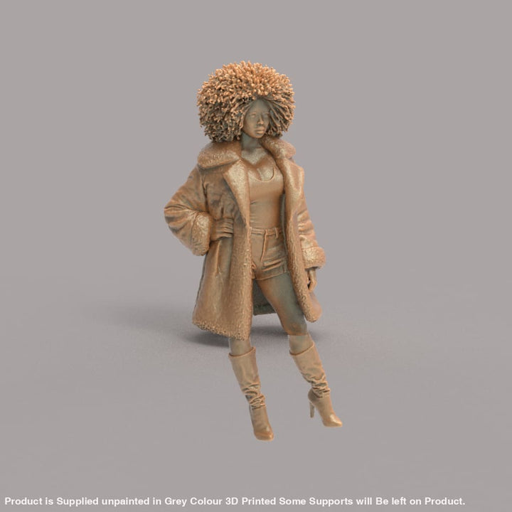 MM4291 Afro Girl in Suede Jacket Figure