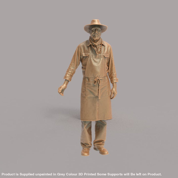 MM4297 Male Shopkeeper Wearing Hat Figure