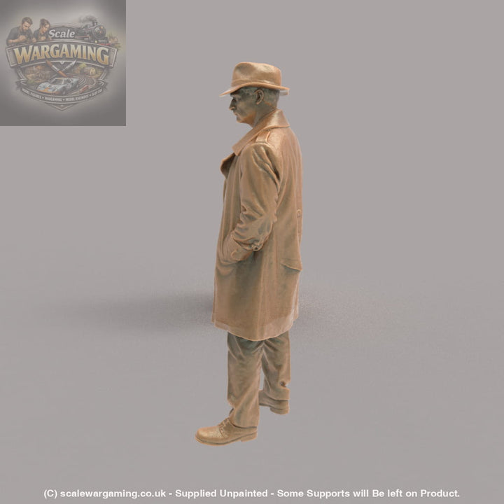 MM4306 Male in Trench coat and Hat - Figure