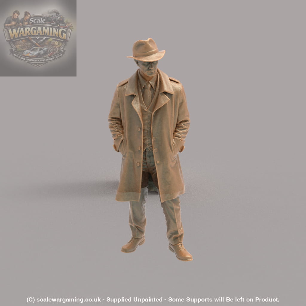 MM4306 Male in Trench coat and Hat - Figure