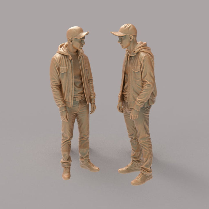 MM4325 2 Young Lads Chatting Figure