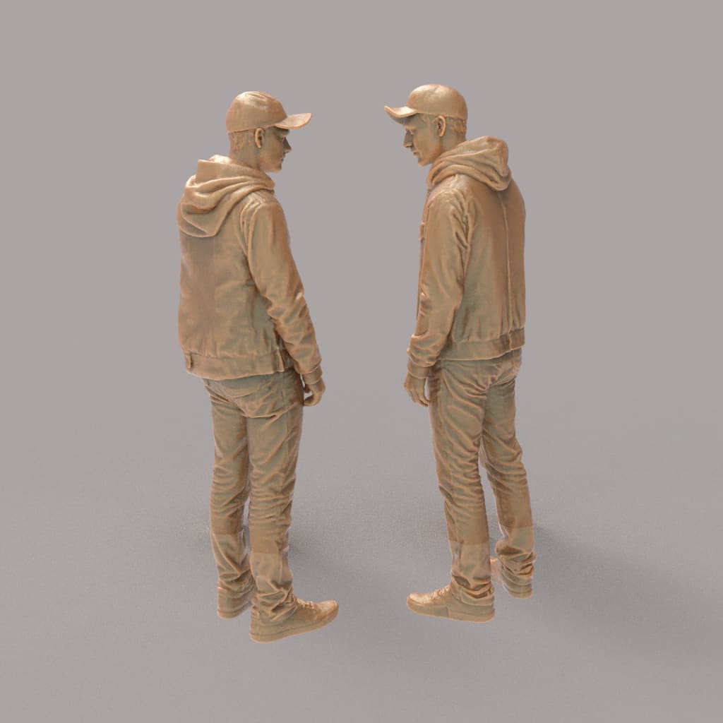 MM4325 2 Young Lads Chatting Figure