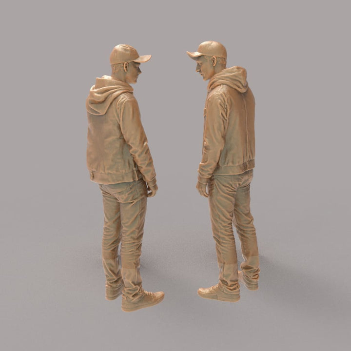 MM4325 2 Young Lads Chatting Figure