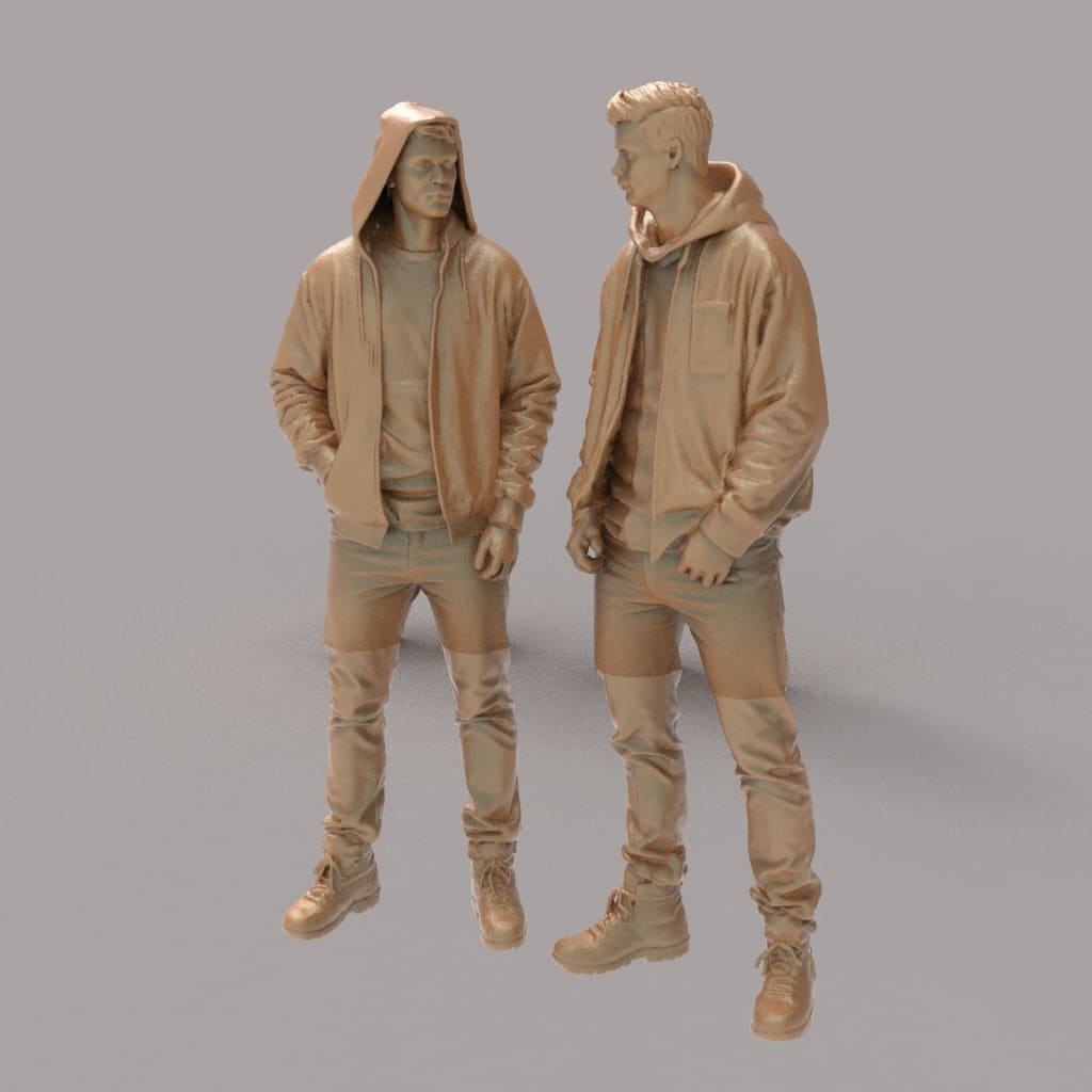 MM4326 2 Teenagers Talking Figure