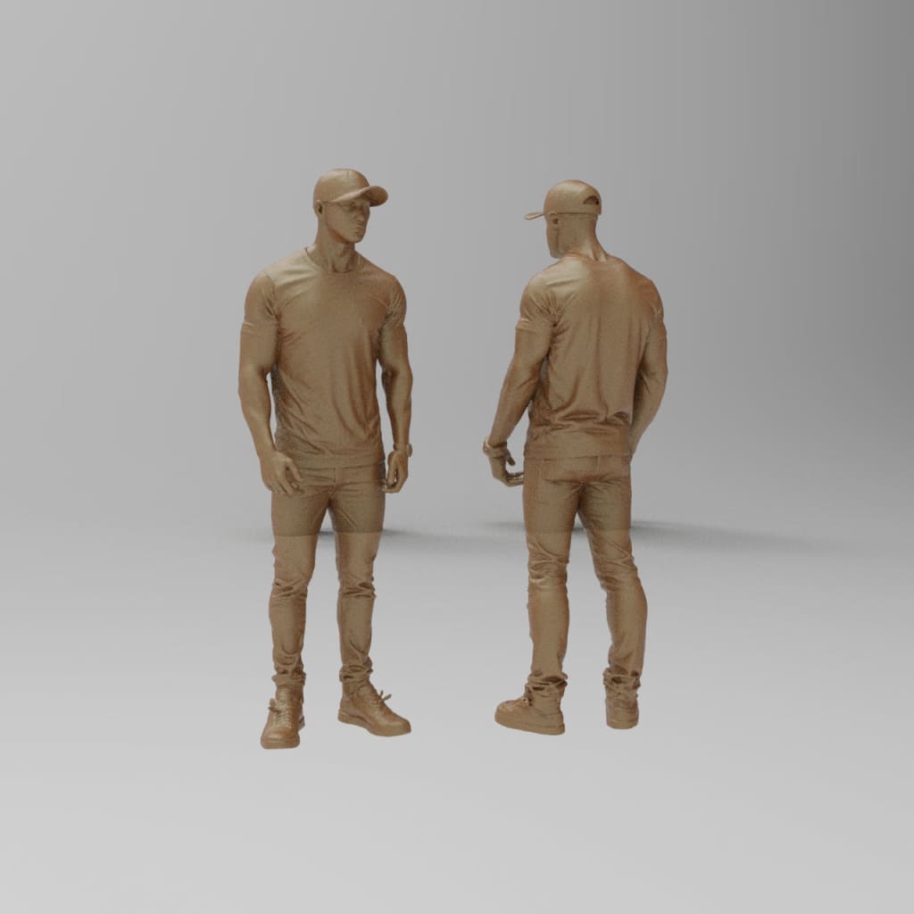 MM4327 2 Males Chatting Figure