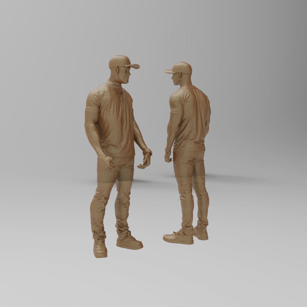 MM4327 2 Males Chatting Figure