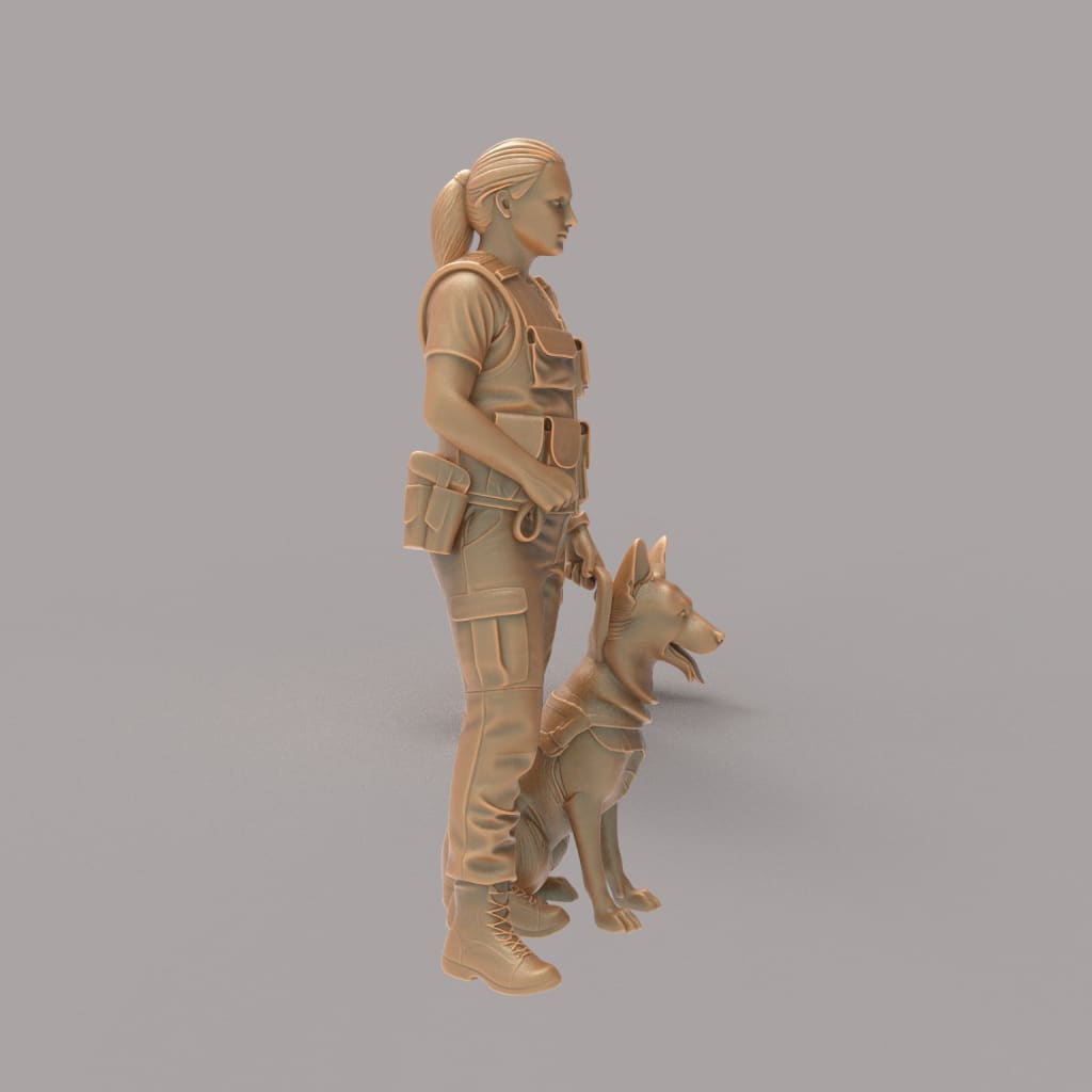 MM4329 Female Security and Guard Dog Figure