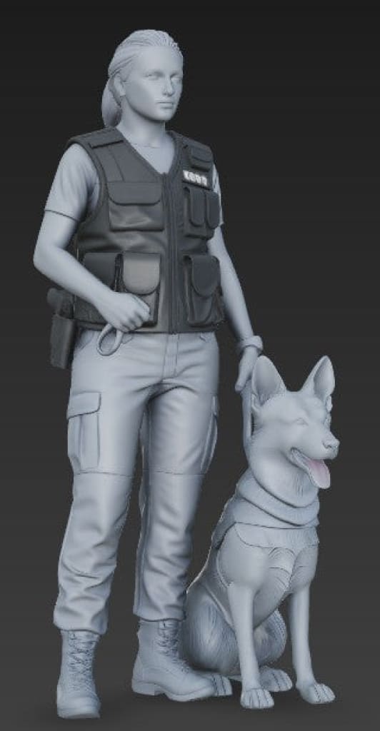 MM4329 Female Security and Guard Dog Figure