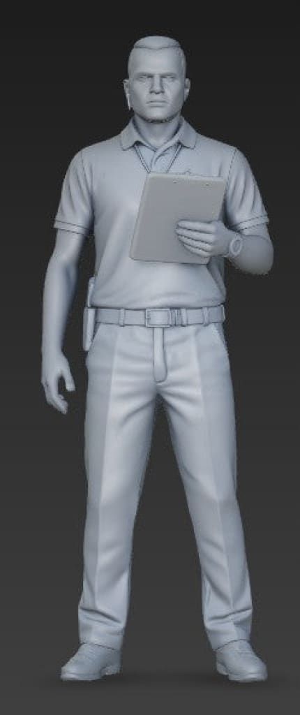 MM4331 Security Guard and Clip Board Figure