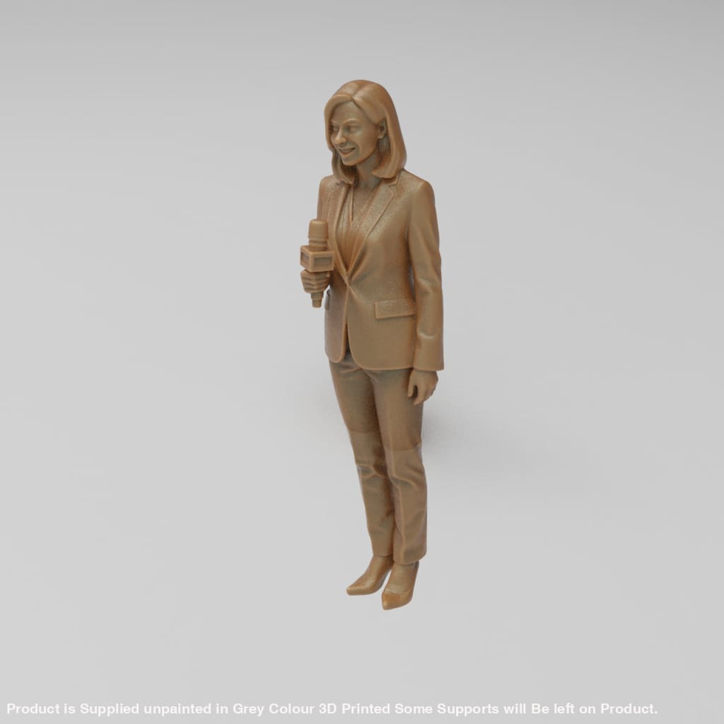 MM4342 TV News Team Female Reporter-1 Figure