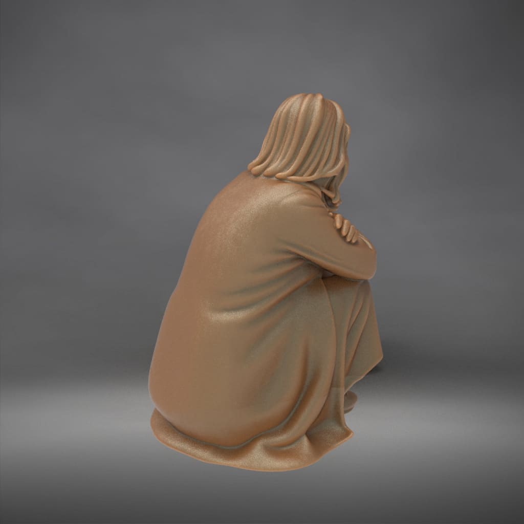 MM4358 WW2 Scared female Figure