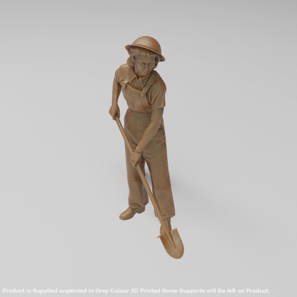 MM4384 WW2 Land army girl in field Figure