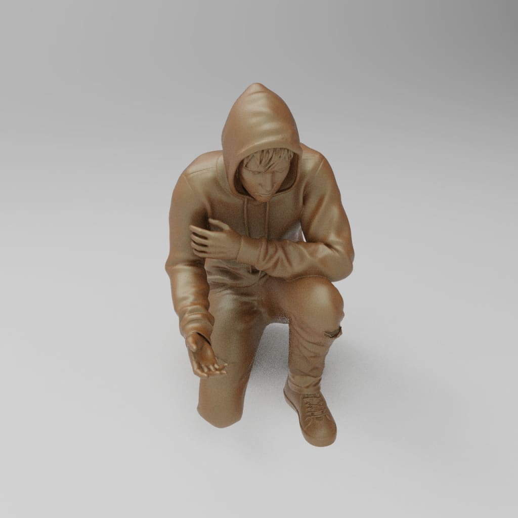 MM4385 Homeless man Figure