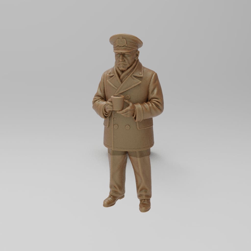 MM4399 Naval Officer with Tea WW2 Figure