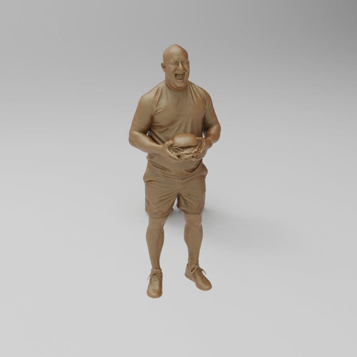 MM4405 Male holding Large Burger Figure