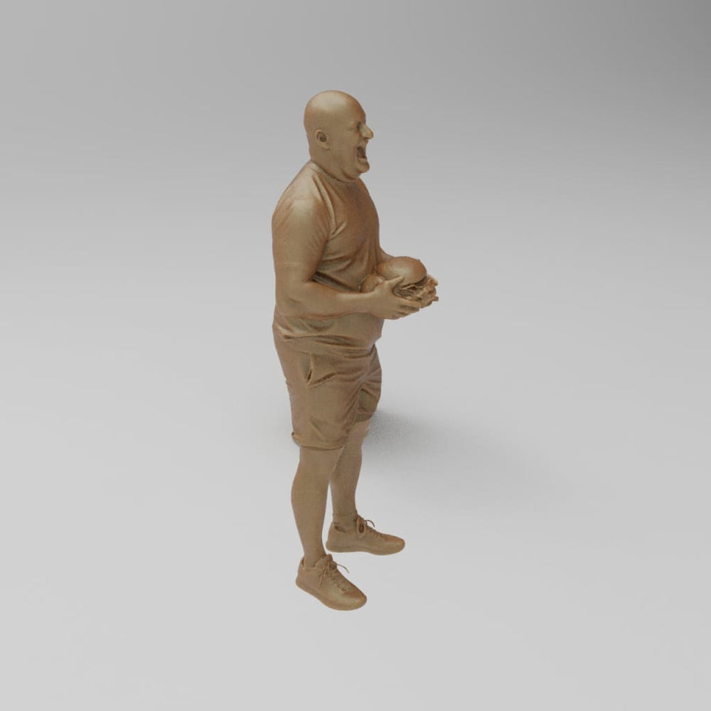 MM4405 Male holding Large Burger Figure