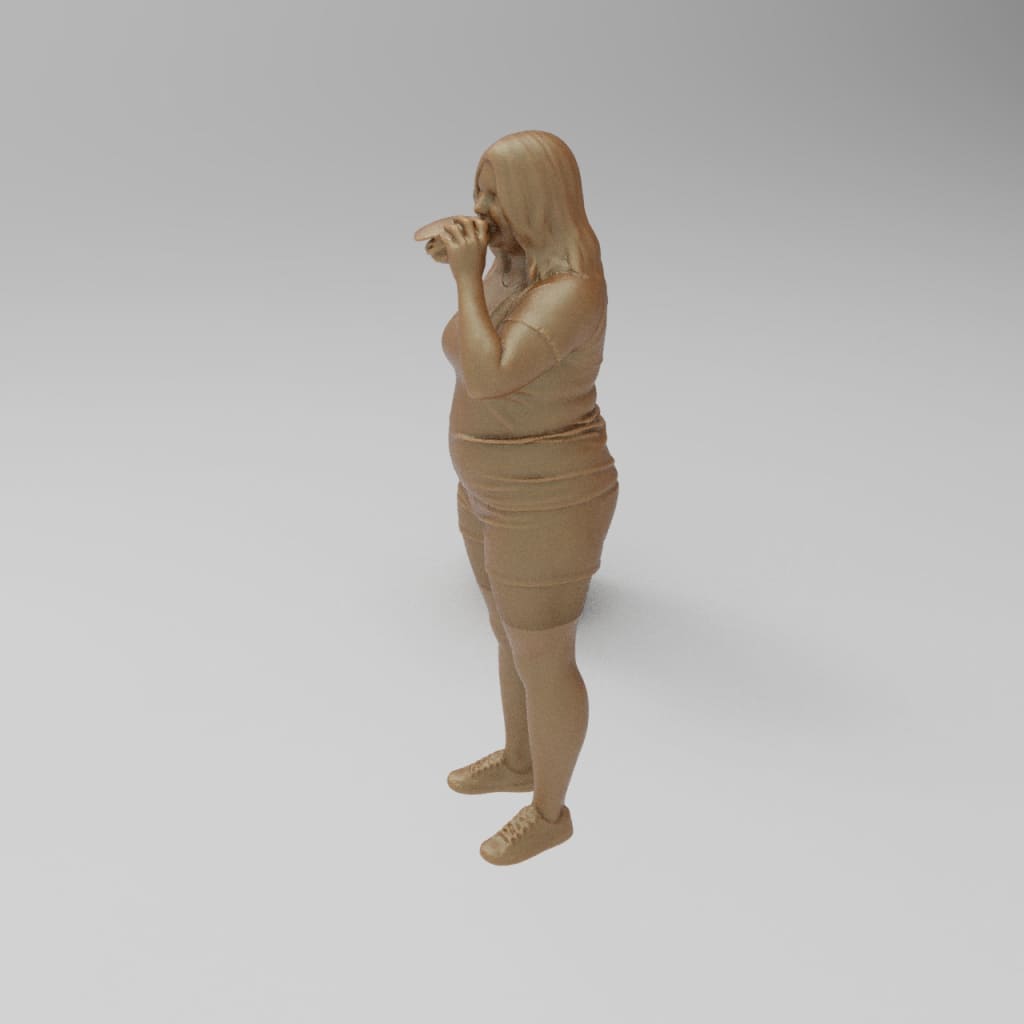 MM4406 Lady Eating Burger Figure