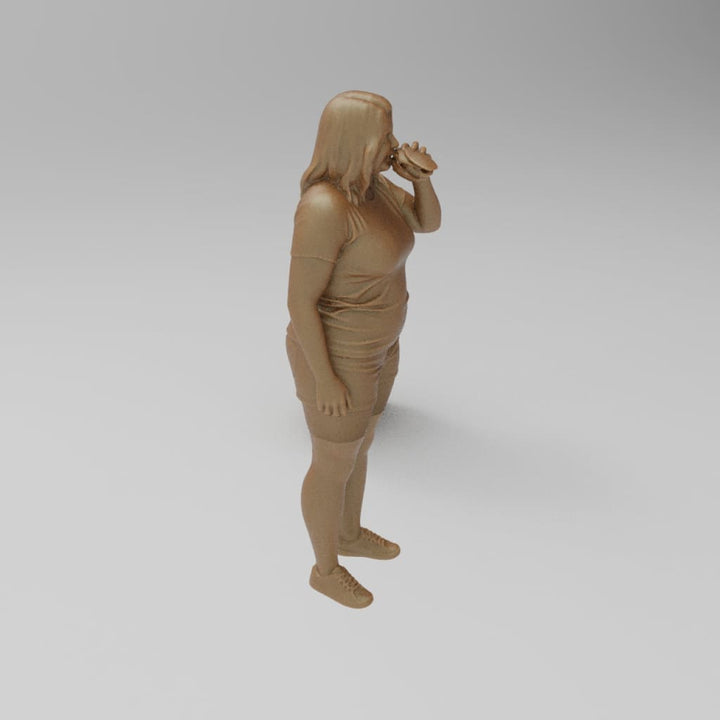 MM4406 Lady Eating Burger Figure
