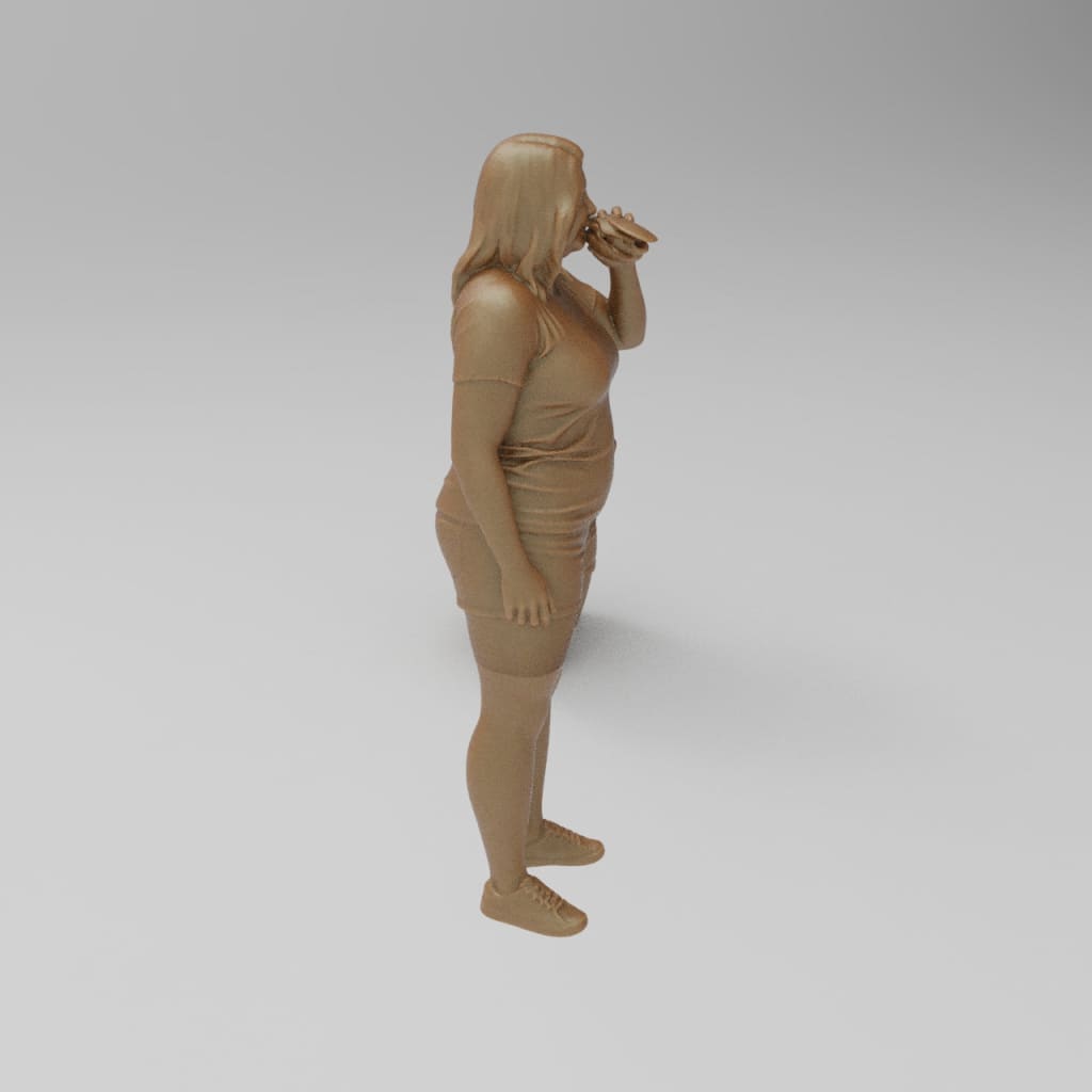 MM4407 Girl Eating Burger Figure