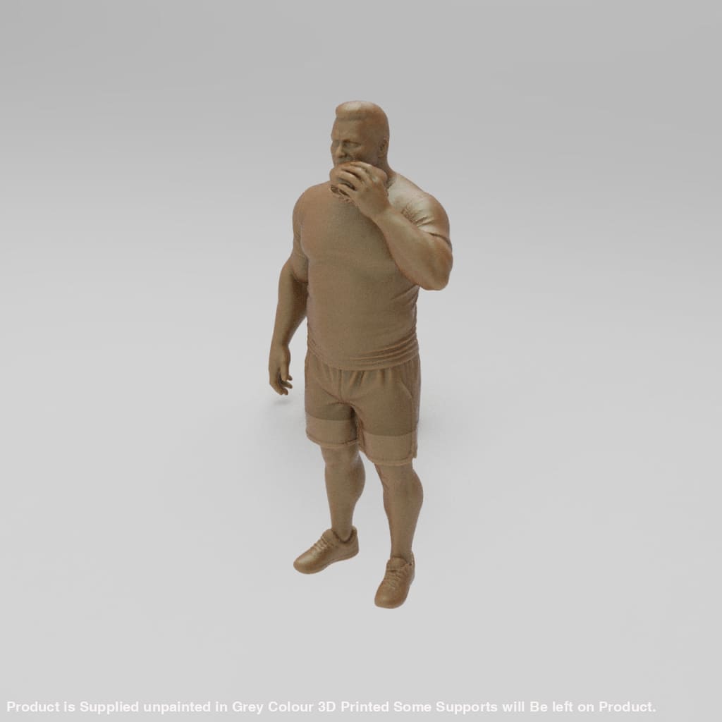 MM4408 Large Male eating burger Figure