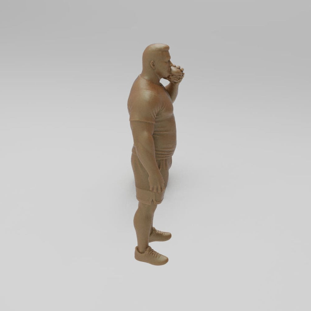 MM4408 Large Male eating burger Figure