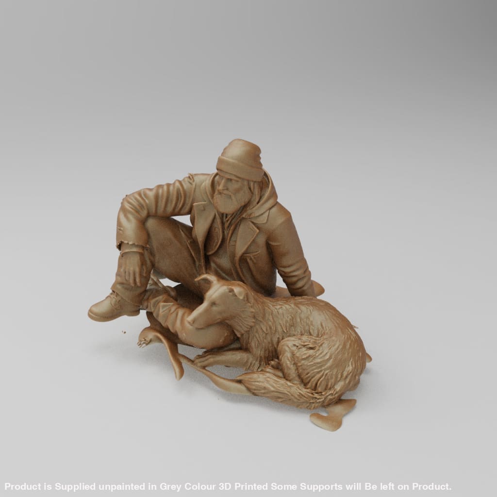 MM4414 Male and Dog begging Figure