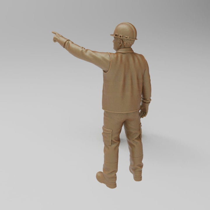 MM4415 Male Builder pointing Figure