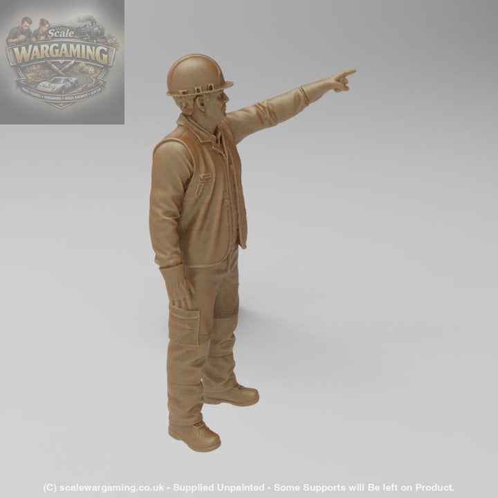 MM4415 Male Builder pointing Figure