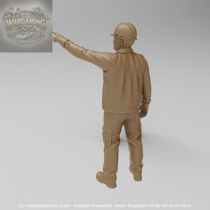 MM4415 Male Builder pointing Figure