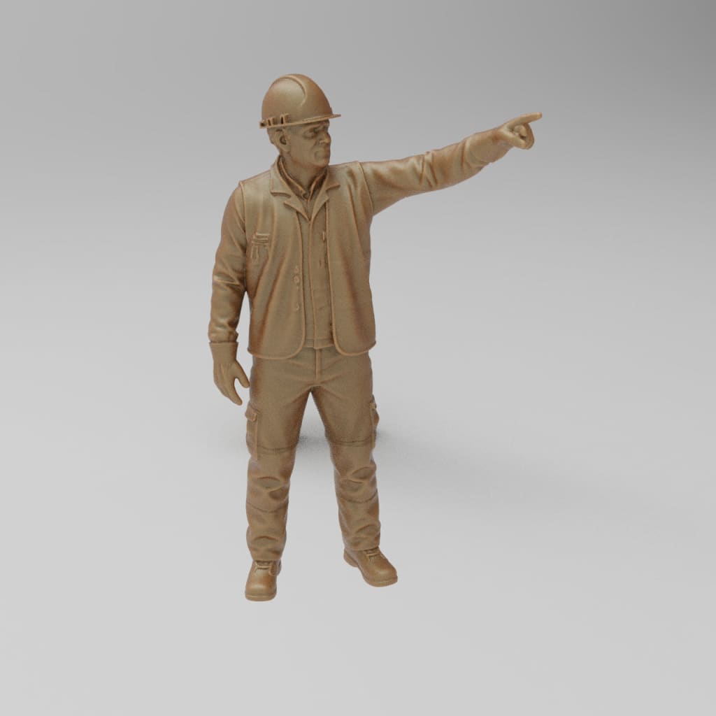 MM4415 Male Builder pointing Figure