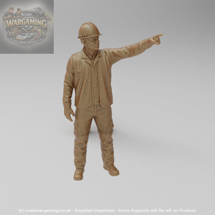 MM4415 Male Builder pointing Figure